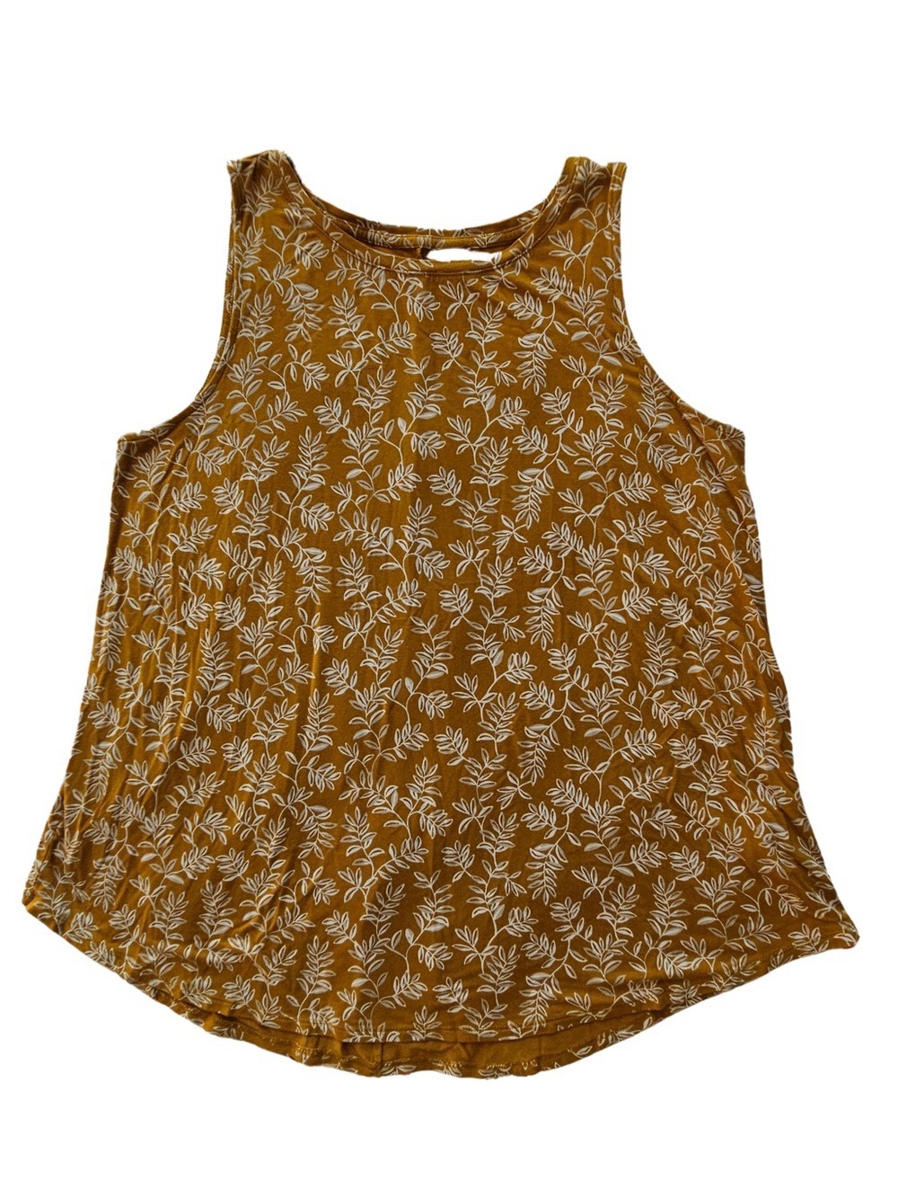 Sleeveless Mustard Floral Tank Top